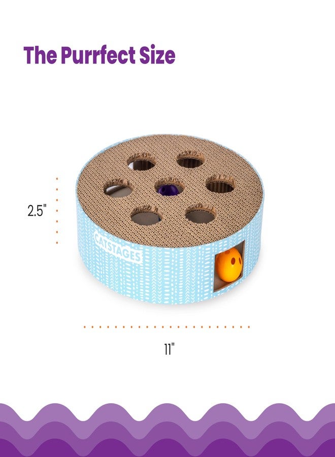 Catstages Scratch N' Hunt Interactive Cat Puzzle Toy with Scratcher Corrugate for Nail Care, Engages Hunting Instincts - Image 5